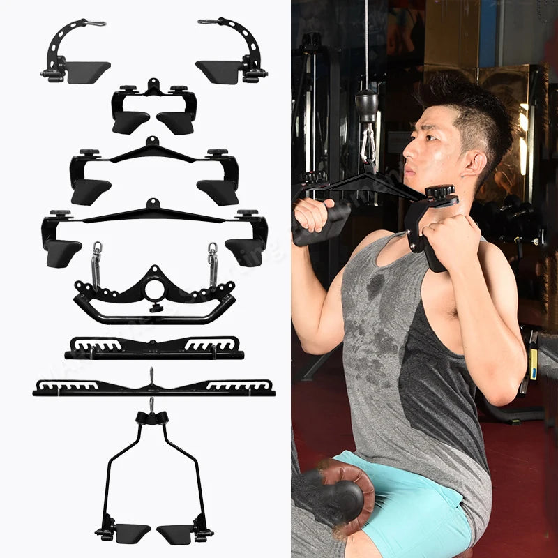 Home Gym Lat Pull Down Bar,Pulley Cable Machine Attachments,Muscel Training Stretcher, Bodybuilding Fitness Equipment, Accessor