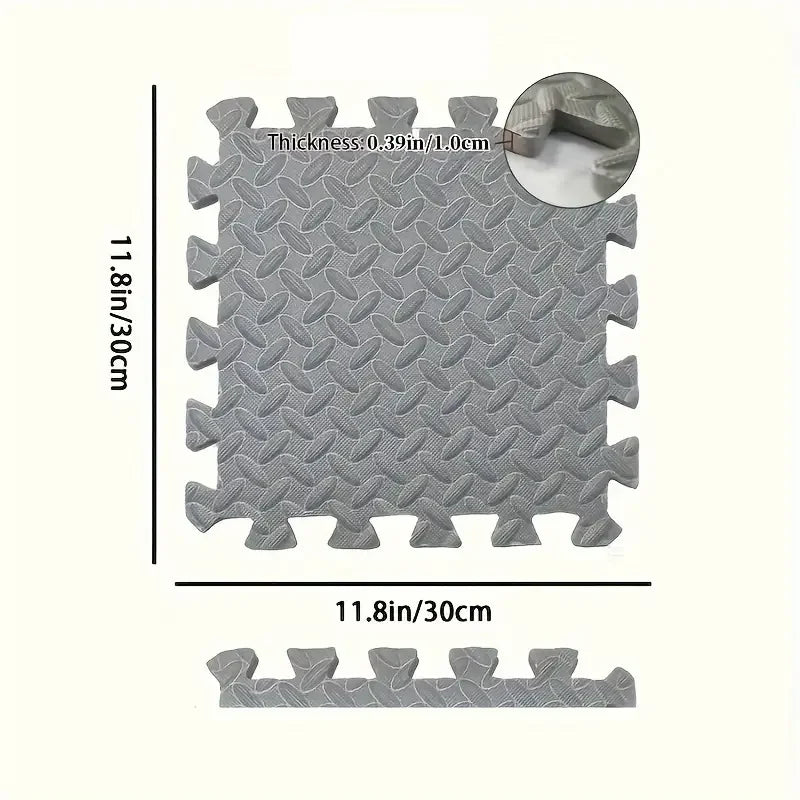 6/12 Piece Fitness Foam Mat Gym Floor Protection Interlocking Anti Skid Mats for Home Fitness Equipment Waterproof Fitness Mat