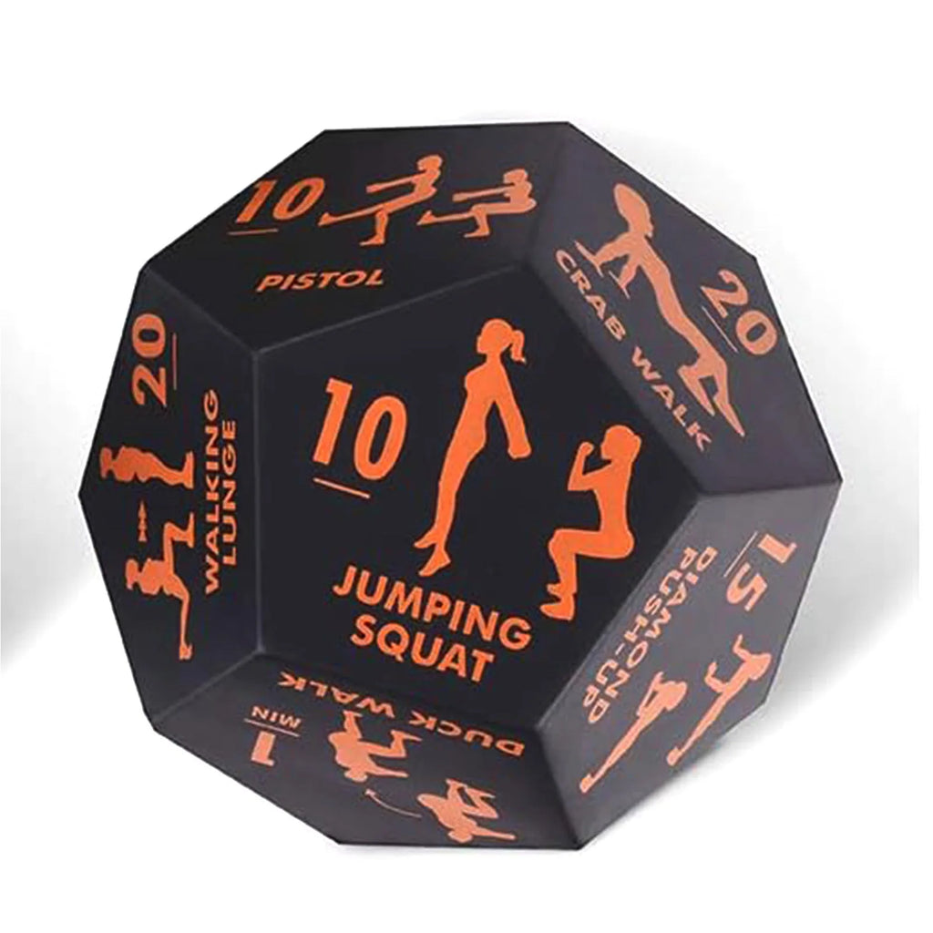 12 Sided Rounded Digital Fitness Dice Exercise Dice Bodyweight Training Dice Cardio Workout Plyometrics Game Dice for Home Gym