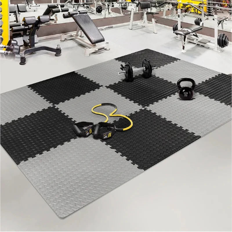 6/12 Piece Fitness Foam Mat Gym Floor Protection Interlocking Anti Skid Mats for Home Fitness Equipment Waterproof Fitness Mat