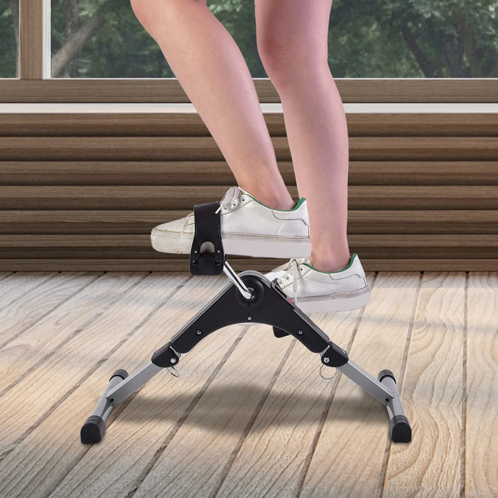 Cycling Pedal Exerciser Indoor Folding Cycling Trainer Cycle Pedal Fitness Exerciser Leg Workout Cycle Trainer Exercise