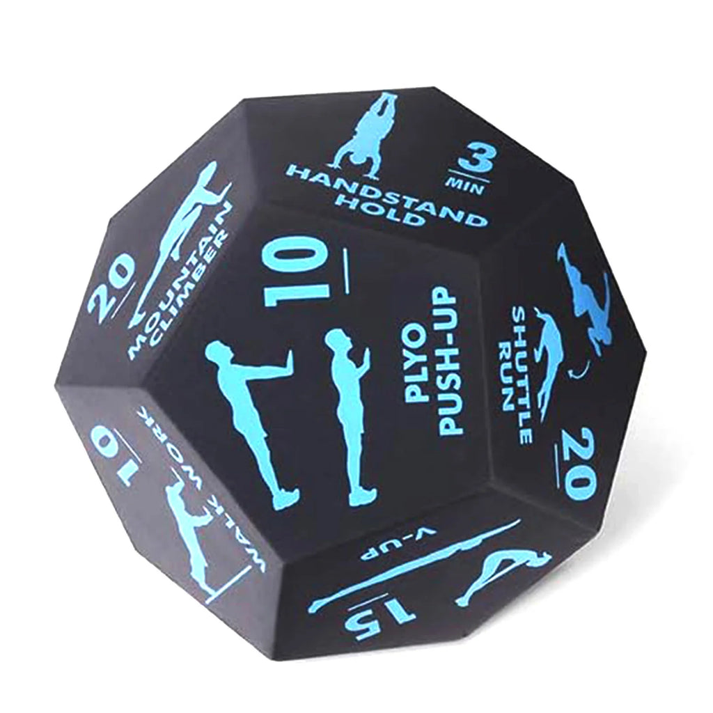 12 Sided Rounded Digital Fitness Dice Exercise Dice Bodyweight Training Dice Cardio Workout Plyometrics Game Dice for Home Gym