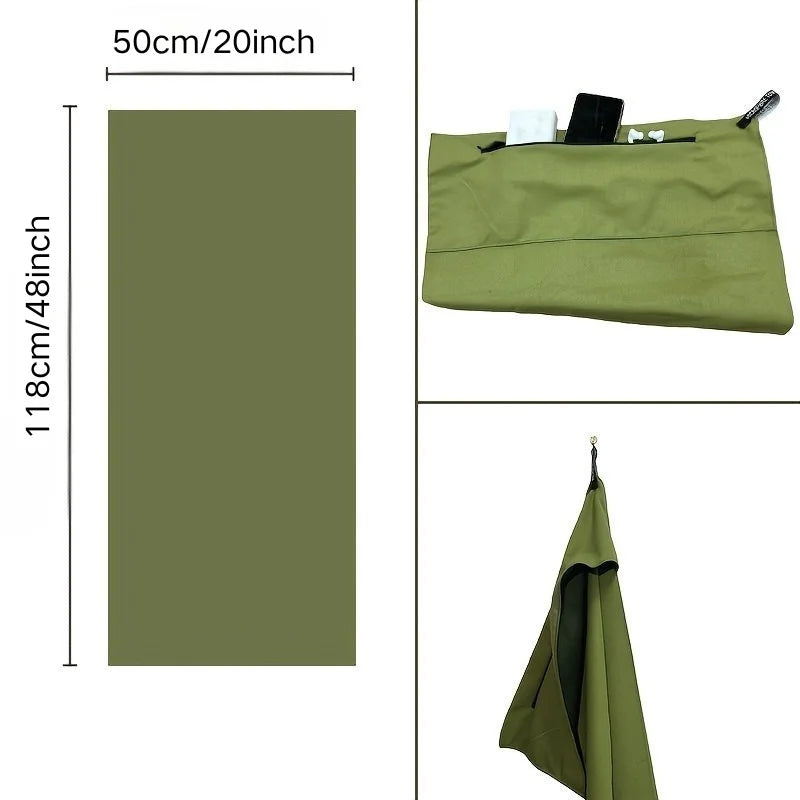 Gym Fitness Sports Towel with Zipper Pocket - Quick Dry Sweat-Wicking Stores Phone/Keys for CrossFit Training Workout Weightlift