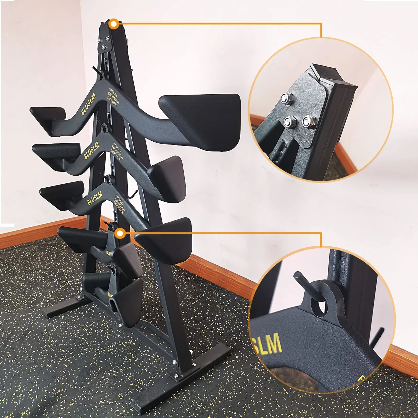 Gym Fitness LAT Pull Down Bar,Storage Rack,Heavy Duty,A-Frame Stand,Support Base for LAT Pulldown Attachments,LAT Bar