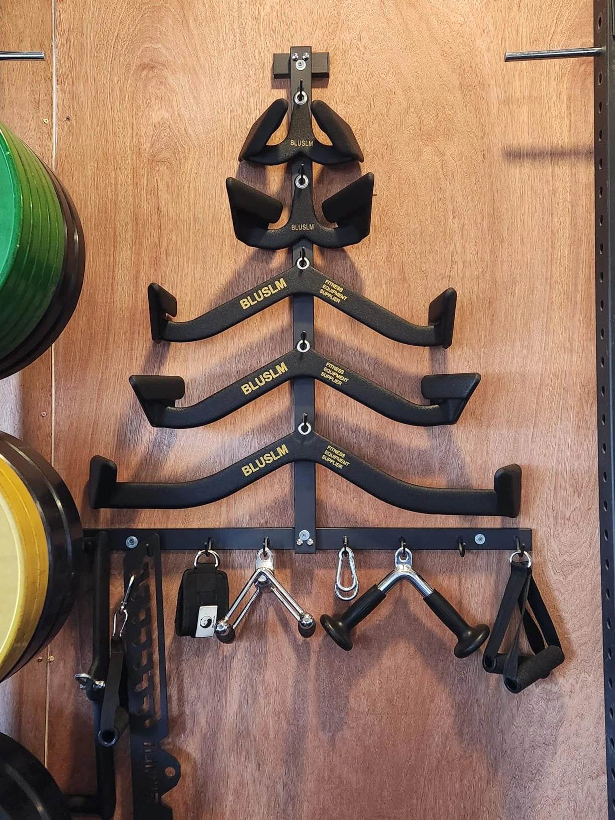 Gym Fitness LAT Pull Down Bar,Storage Rack,Heavy Duty,A-Frame Stand,Support Base for LAT Pulldown Attachments,LAT Bar