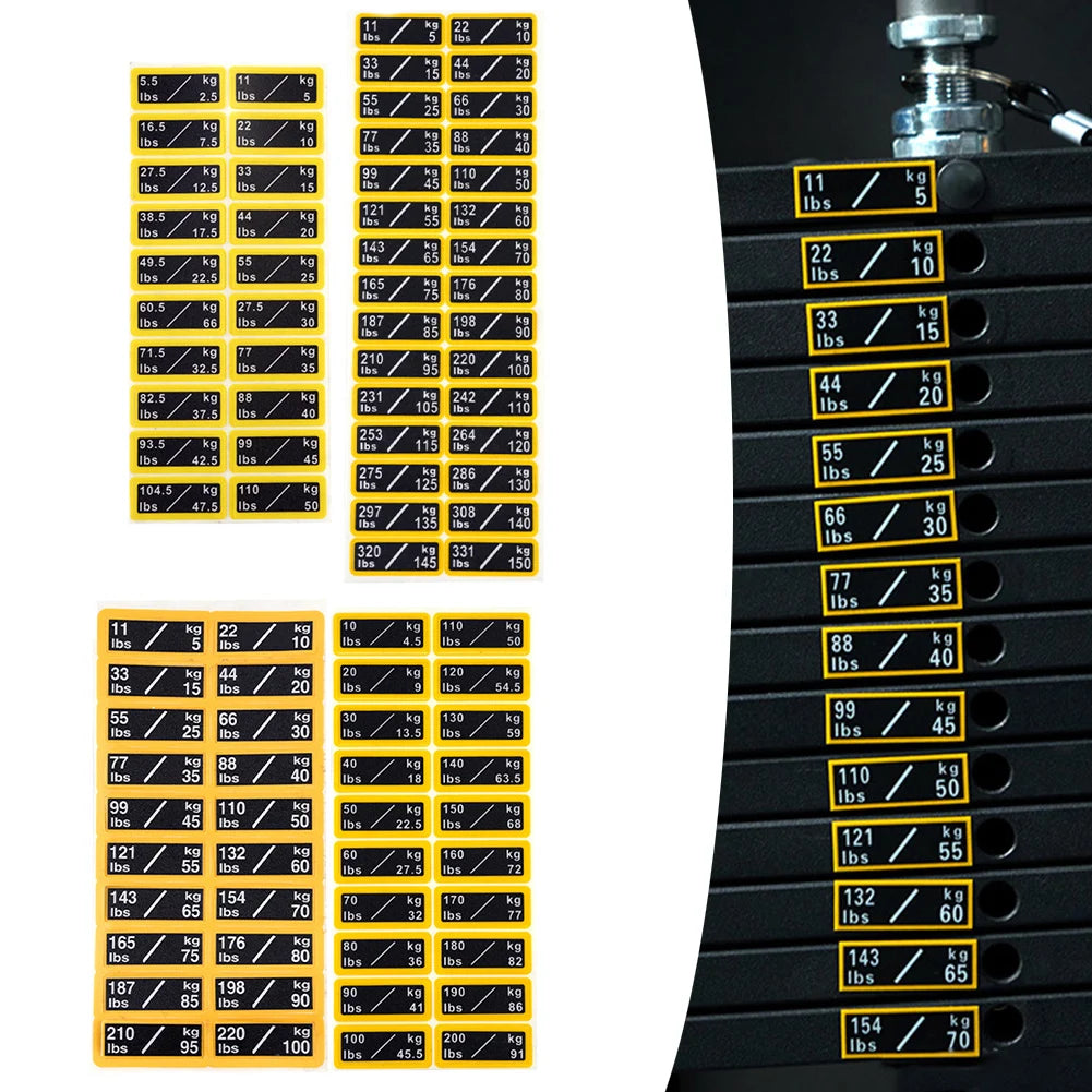 Fitness Equipment Weight Stickers Gym Weight Stack Labels Fitness Equipment Weight Block Stickers For Home Gym ﻿applies