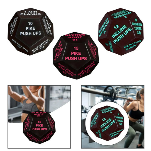 12 Sided Rounded Digital Fitness Dice Exercise Dice Bodyweight Training Dice Cardio Workout Plyometrics Game Dice for Home Gym