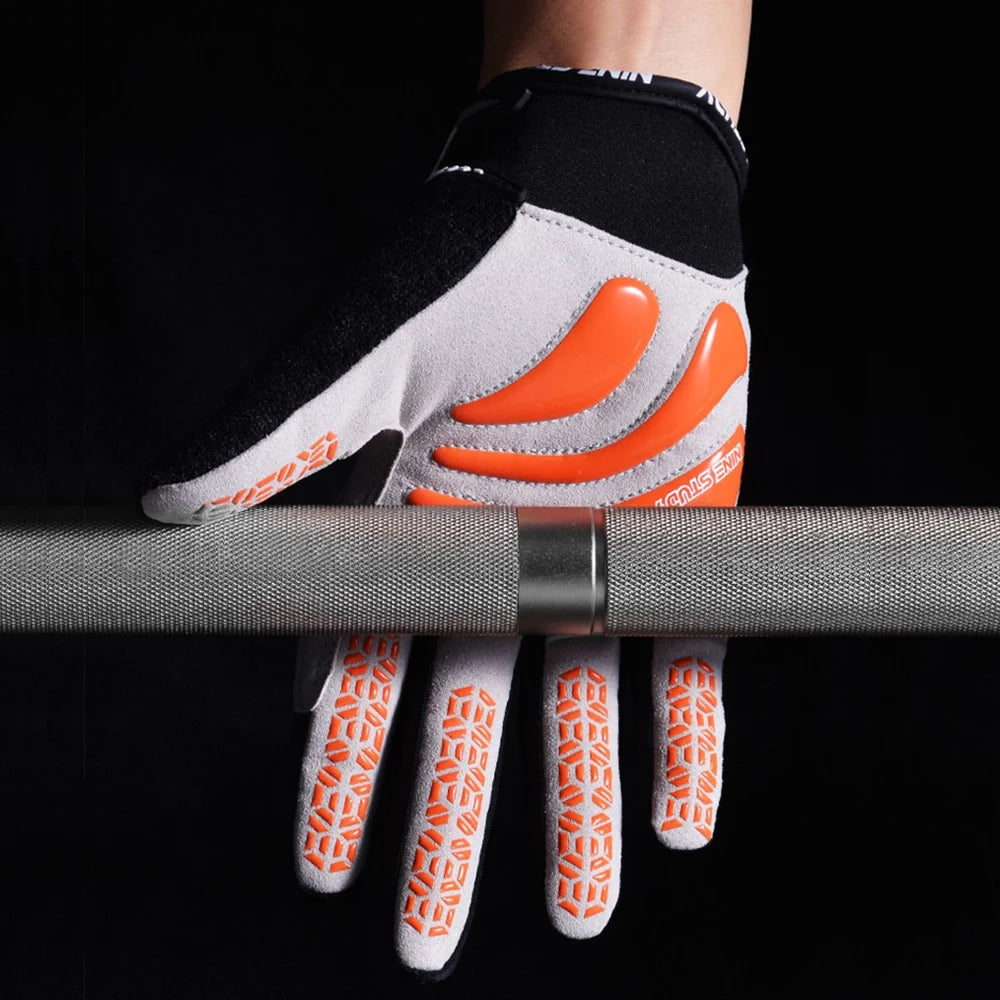 Full Finger Fitness Gloves for Gym Cycling Frisbee Sports Anti-Slip Breathable Workout Training Gloves Men Women Palm protection